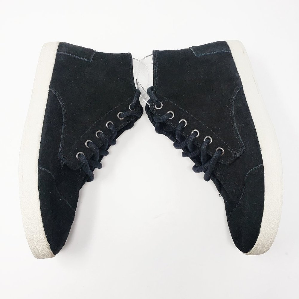 Toms Paseo High Top Black Suede Sneakers Shoes - Picture 3 of 7